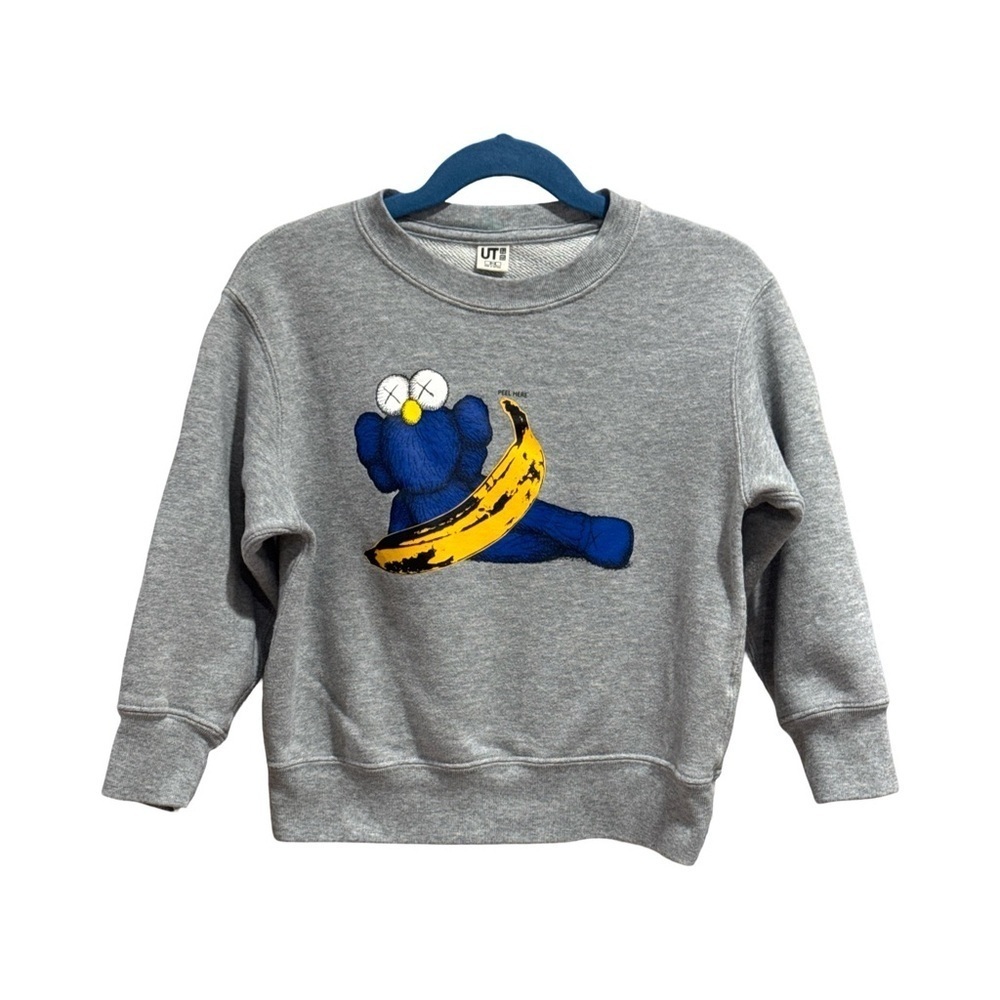 Andy Warhol Uniqlo Gray Sweatshirt with Blue and Yellow Graphic